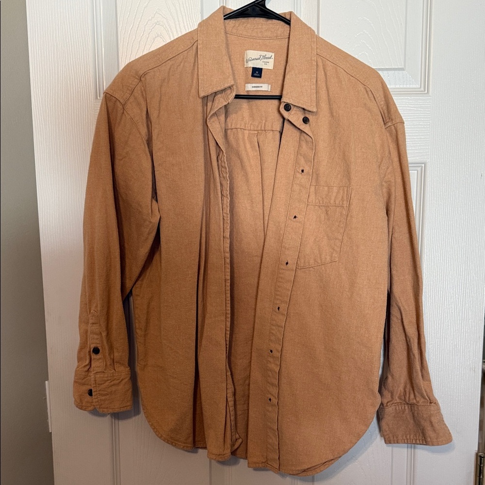 Universal Thread Oversized Caramel Button-Up Shirt Jacket - M